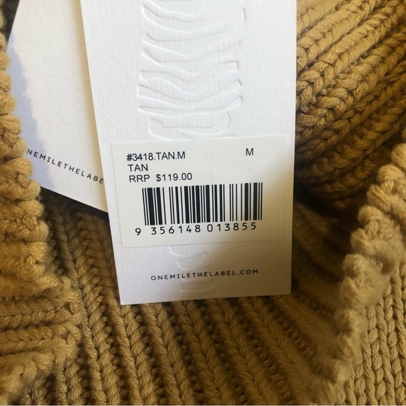 One Mile The Label Tan Sweater - Picture 2 of 7